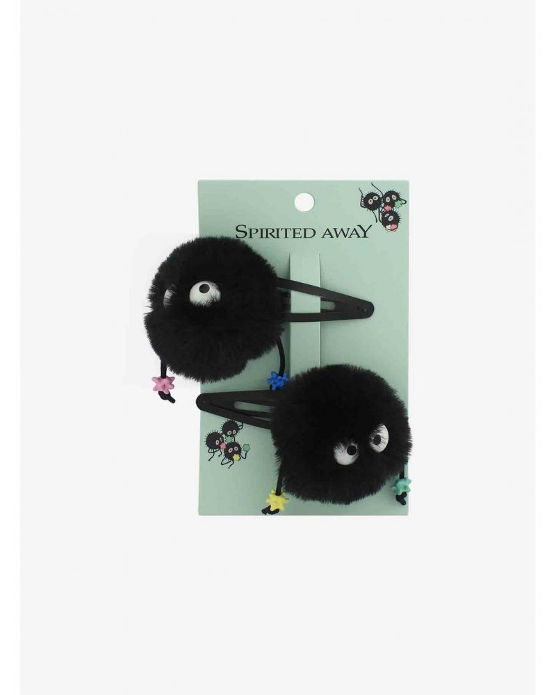 Studio Ghibli Spirited Away Soot Sprite Fuzzy Hair Clip Set $4.39 Clip Set