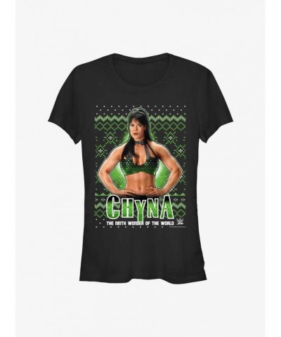 WWE Chyna Ninth Wonder Ugly Christmas Girls T-Shirt $9.76 T-Shirts