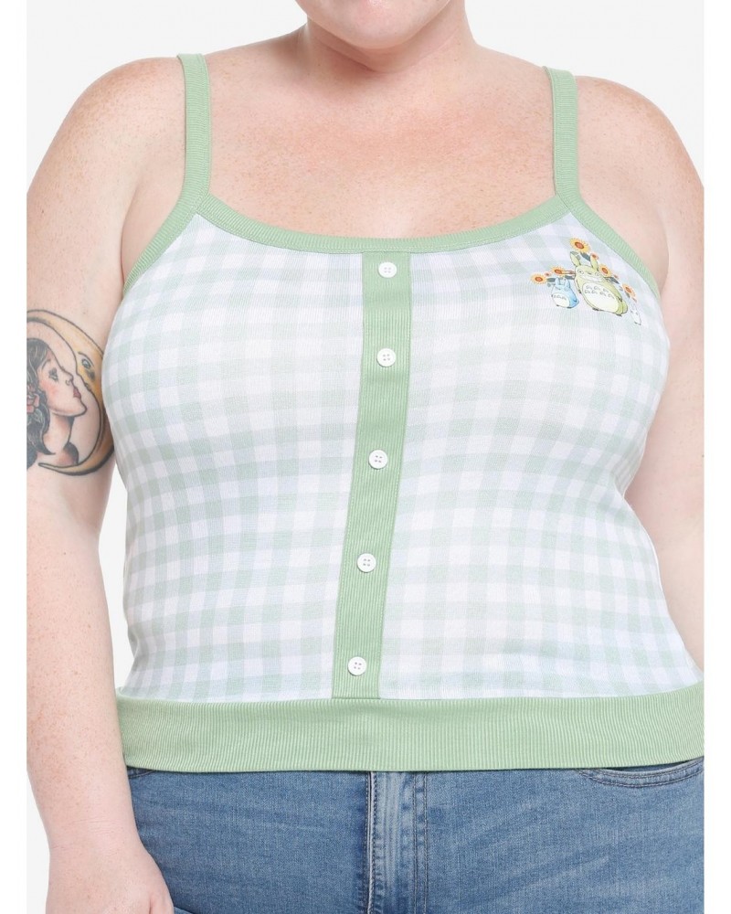 Her Universe Studio Ghibli My Neighbor Totoro Gingham Girls Crop Cami Plus Size $9.76 Cami