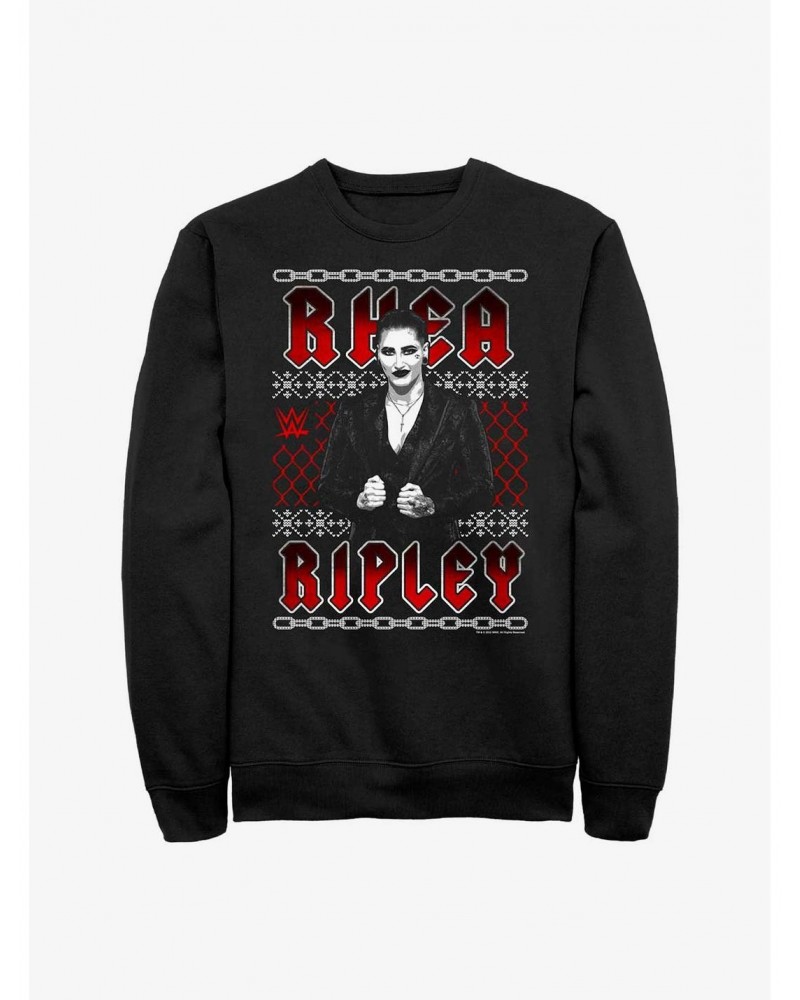 WWE Rhea Ripley Ugly Christmas Sweatshirt $10.04 Sweatshirts