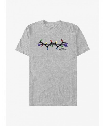 Marvel Hawkeye Arrow Xmas Lights Logo T-Shirt $7.84 T-Shirts