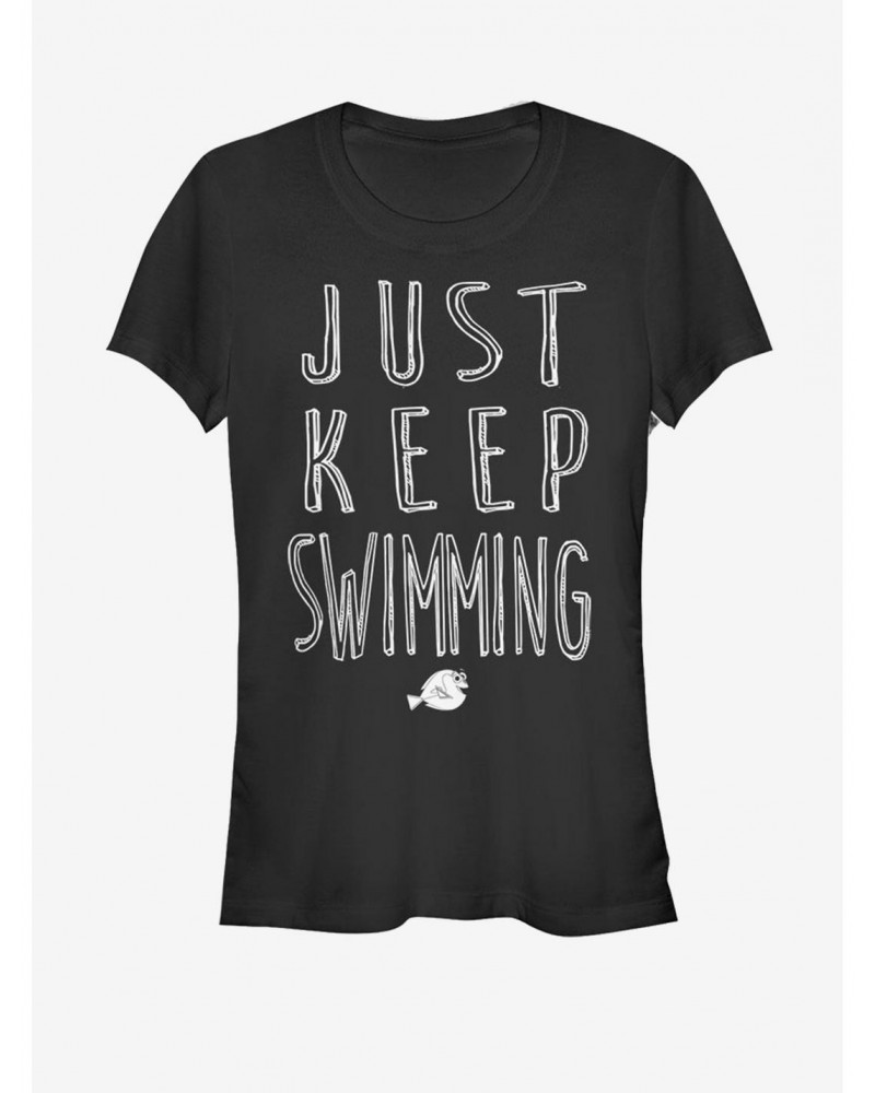 Disney Pixar Finding Dory Just Keep Swimming Girls T-Shirt $7.97 T-Shirts