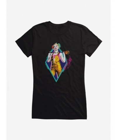 DC Comics Birds Of Prey Harley Quinn Neon Diamond Autograph Girls T-Shirt $6.37 T-Shirts