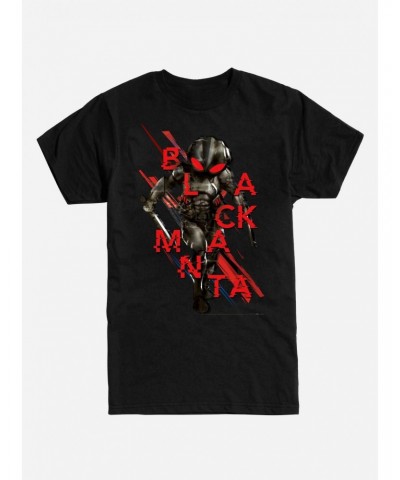 DC Comics Aquaman Black Manta Script T-Shirt $9.37 T-Shirts