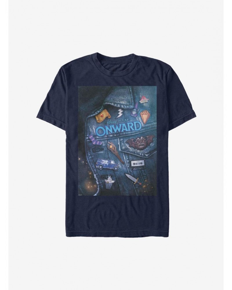 Disney Pixar Onward Denim Poster T-Shirt $5.02 T-Shirts