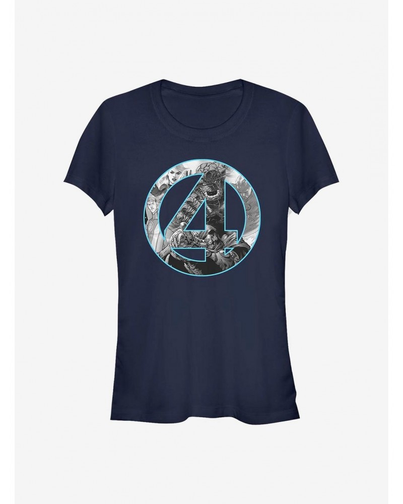 Marvel Fantastic Four Four Badge Girls T-Shirt $6.77 T-Shirts