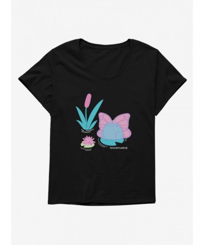 Rainylune Sprout The Frog Butterfly Girls T-Shirt Plus Size $11.72 T-Shirts