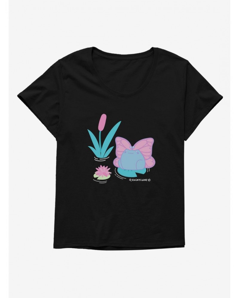 Rainylune Sprout The Frog Butterfly Girls T-Shirt Plus Size $11.72 T-Shirts