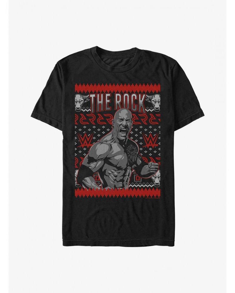 WWE The Rock Ugly Christmas T-Shirt $8.03 T-Shirts