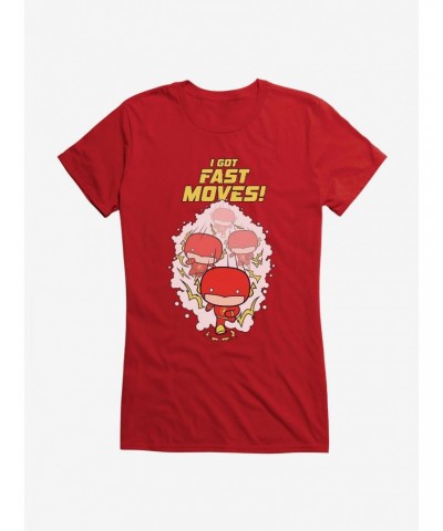 DC Comics Chibi The Flash Fast Moves Girls T-Shirt $8.76 T-Shirts