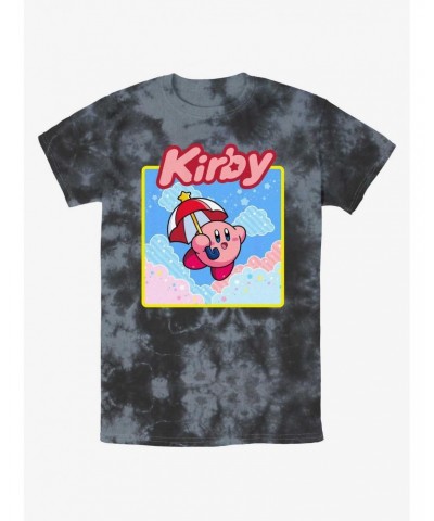 Kirby Starry Parasol Tie-Dye T-Shirt $7.67 T-Shirts