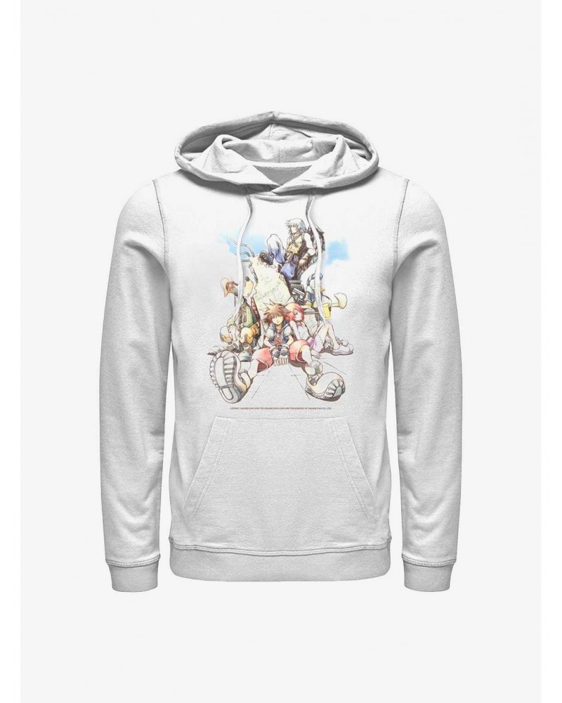 Disney Kingdom Hearts Group In The Clouds Hoodie $12.21 Hoodies