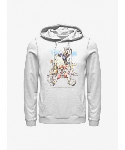 Disney Kingdom Hearts Group In The Clouds Hoodie $12.21 Hoodies