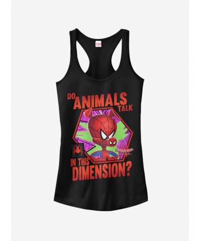 Marvel Spider-Man: Into The Spider-Verse Animals Talk Girls Tank Top $7.97 Tops