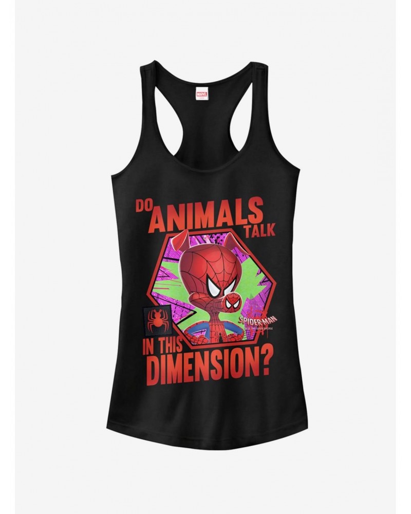 Marvel Spider-Man: Into The Spider-Verse Animals Talk Girls Tank Top $7.97 Tops