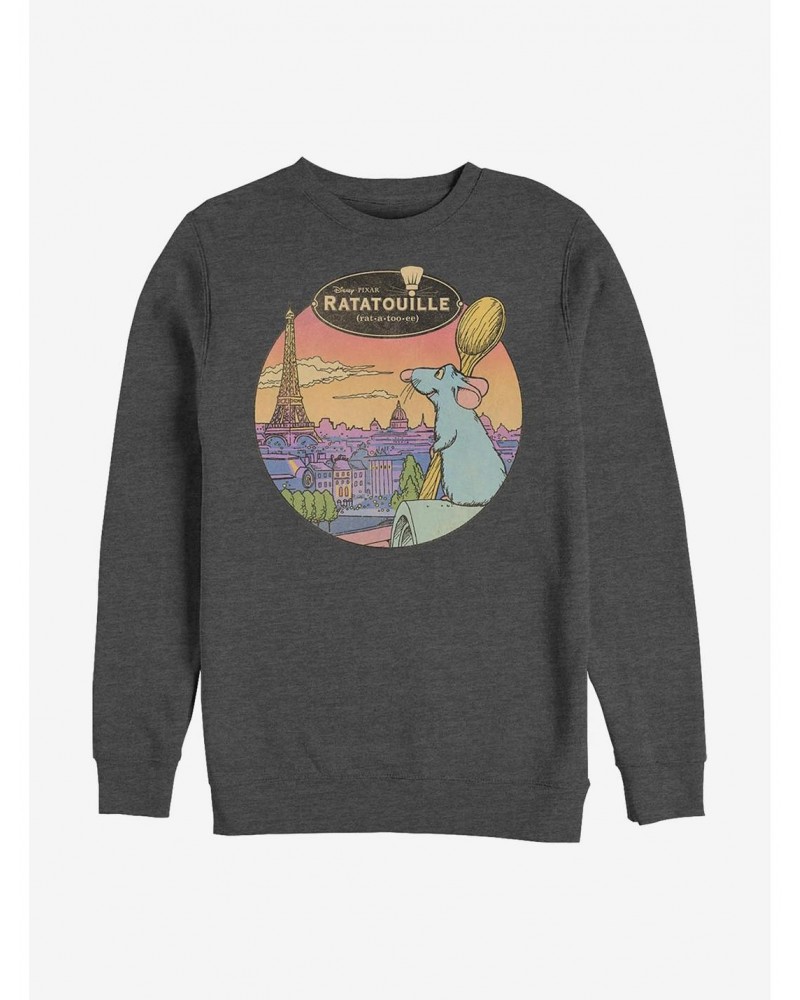 Disney Pixar Ratatouille Le Rat Parisian Crew Sweatshirt $11.51 Sweatshirts