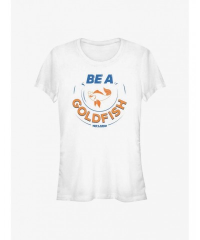 Ted Lasso Be A Goldfish Alt Girls T-Shirt $5.18 T-Shirts