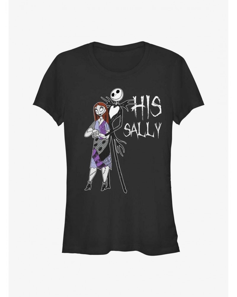 Disney The Nightmare Before Christmas His Sally Girls T-Shirt $9.96 T-Shirts