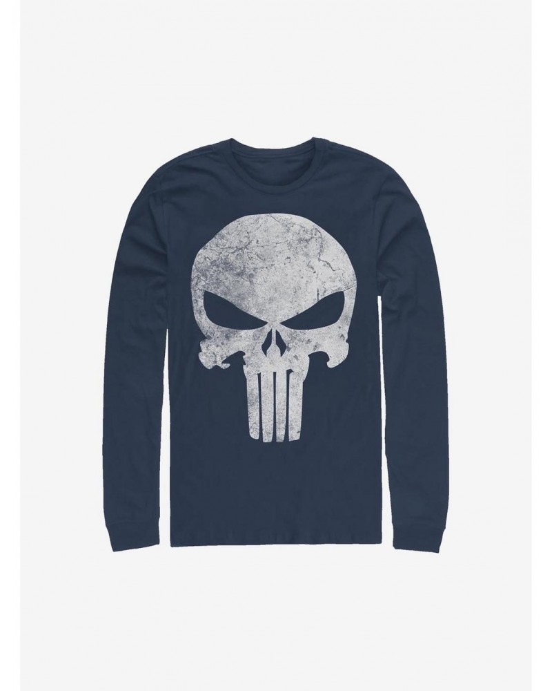 Marvel Punisher Punisher Distresskull Long-Sleeve T-Shirt $9.48 T-Shirts