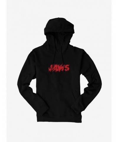 Universal Jaws Font Red Hoodie $13.29 Hoodies