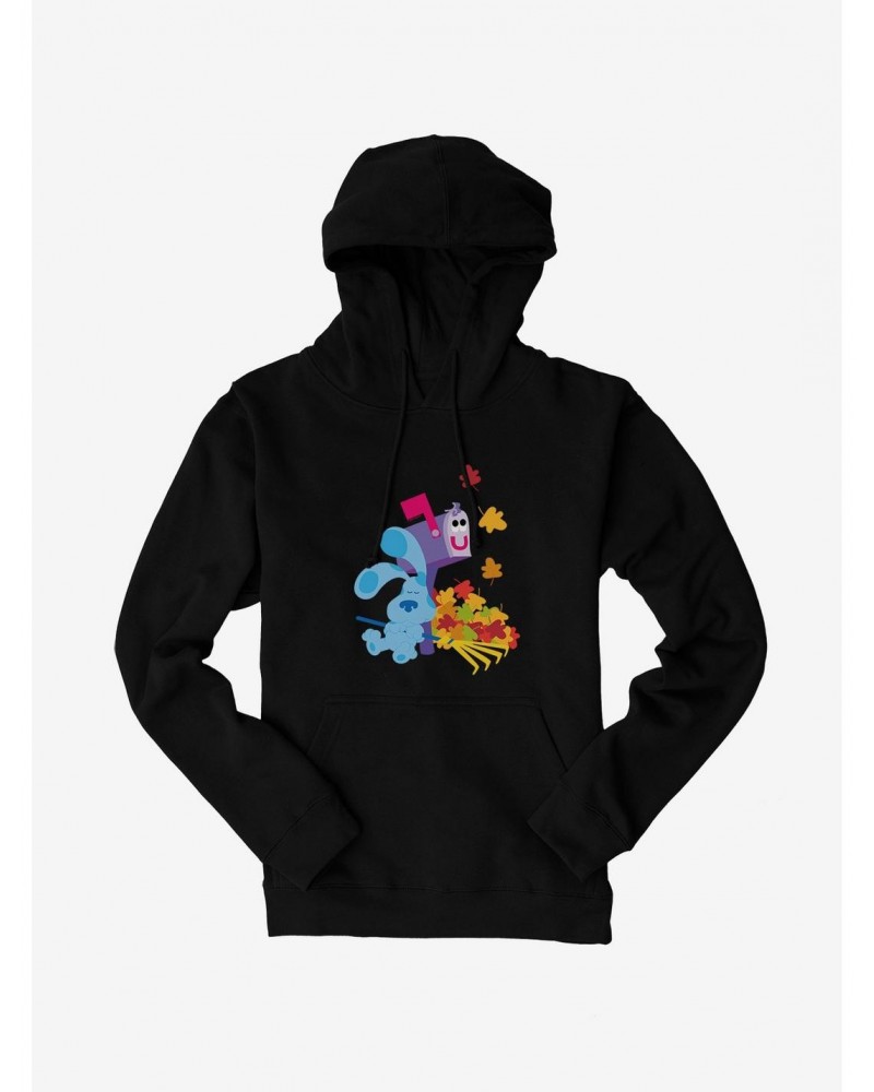 Blue's Clues Mailbox And Blue Autumn Leaves Hoodie $14.37 Hoodies