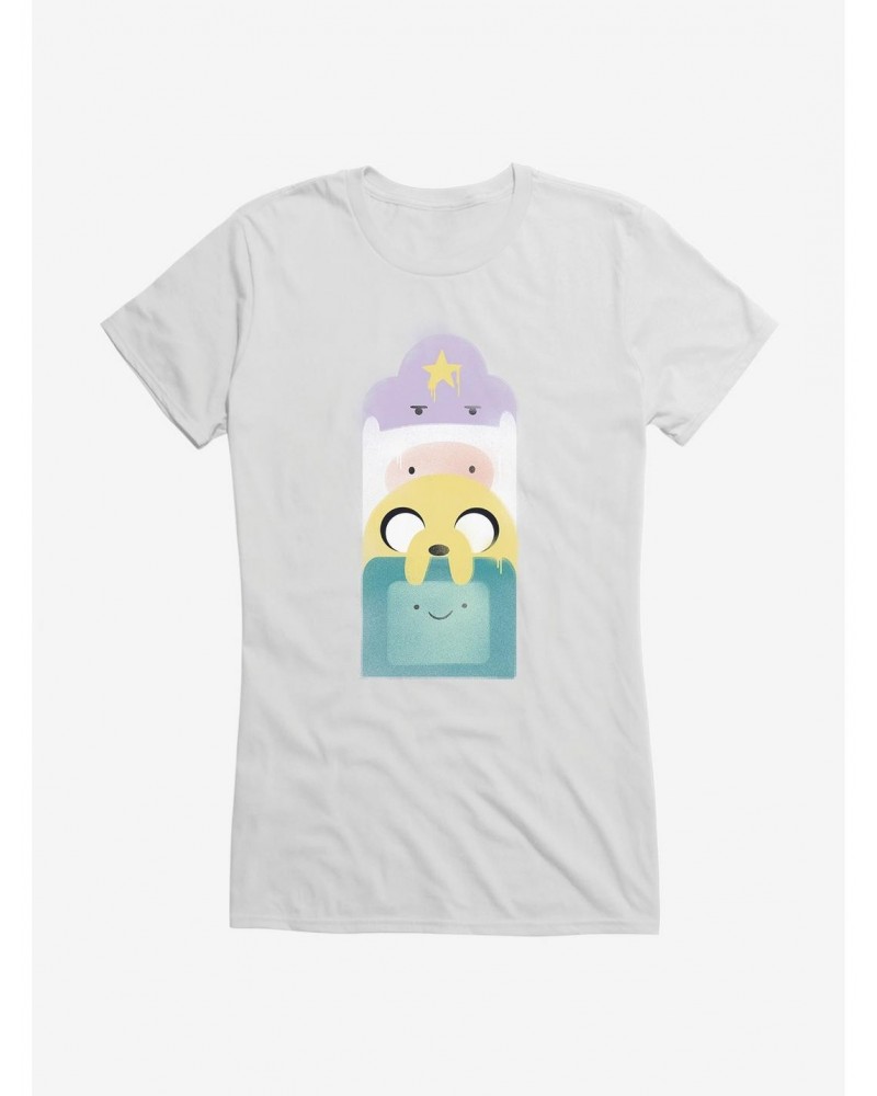 Adventure Time Characters Stack Girls T-Shirt $9.76 T-Shirts