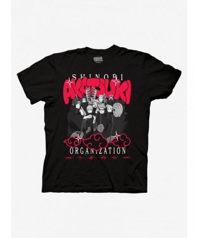 Naruto Shippuden Akatsuki Bubble Font T-Shirt $7.17 T-Shirts