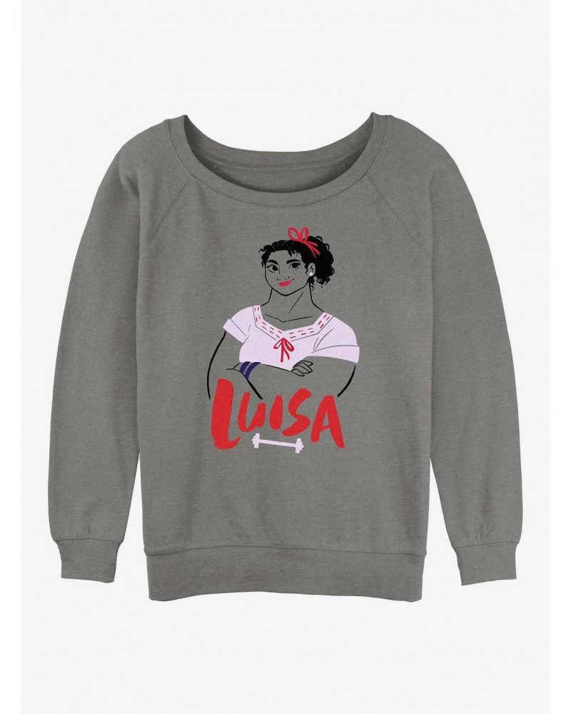 Disney Encanto Luisa Girls Slouchy Sweatshirt $12.18 Sweatshirts