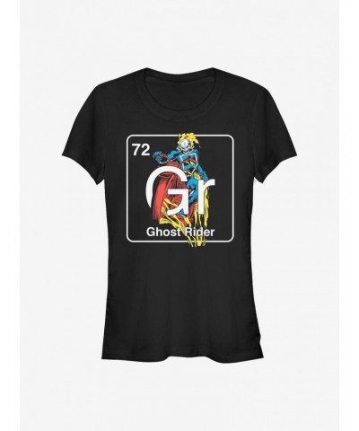 Marvel Ghost Rider Periodic Ghost Rider Girls T-Shirt $6.37 T-Shirts