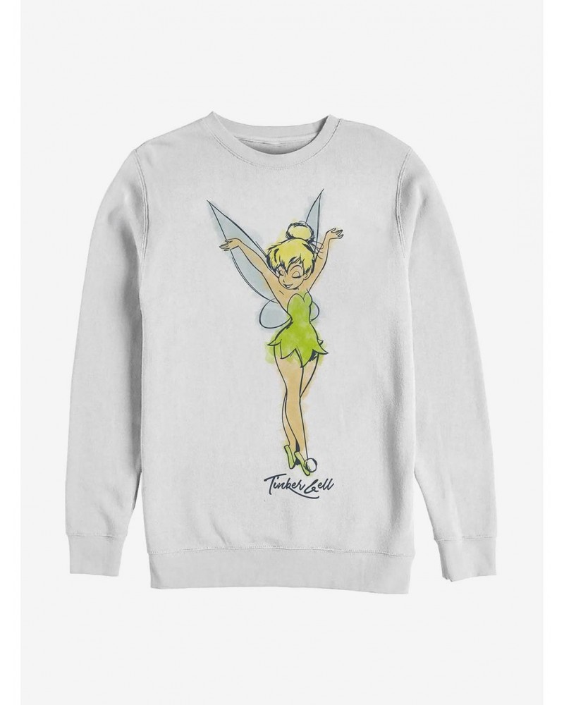 Disney Tink Watercolor Crew Sweatshirt $11.81 Sweatshirts