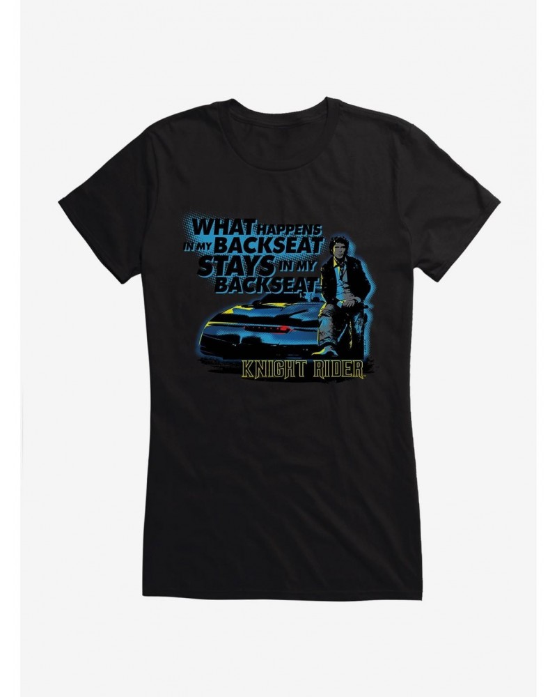 Knight Rider What Happens In The Backseat Girls T-Shirt $8.96 T-Shirts