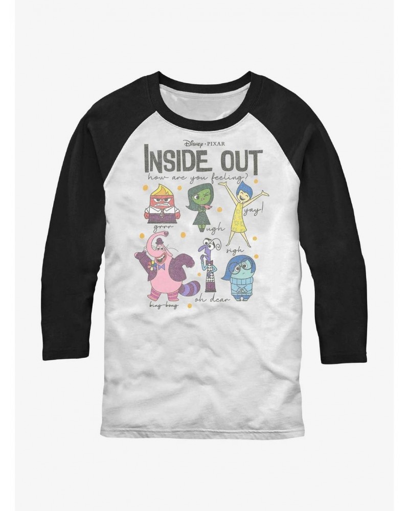 Disney Pixar Inside Out All The Feels Raglan T-Shirt $14.45 T-Shirts