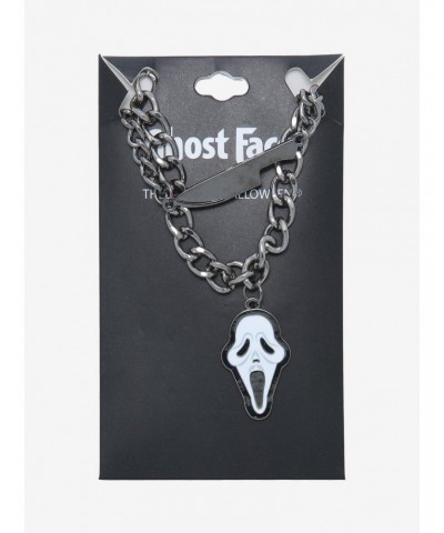 Scream Ghost Face Knife Chain Necklace $4.26 Necklaces