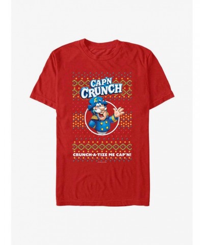 Capn Crunch Ugly Christmas Sweater Pattern T-Shirt $10.04 T-Shirts