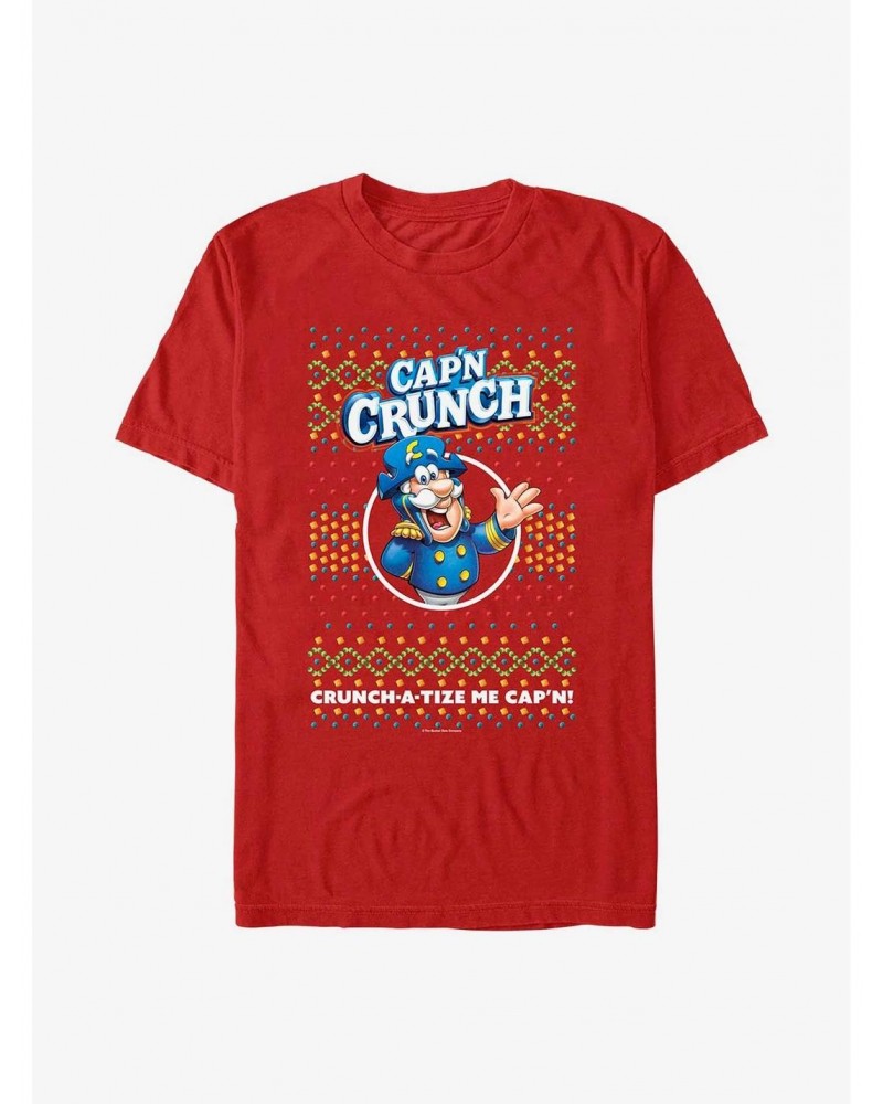 Capn Crunch Ugly Christmas Sweater Pattern T-Shirt $10.04 T-Shirts