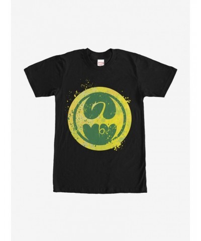 Marvel Iron Fist Dragon Splatter Logo T-Shirt $5.59 T-Shirts