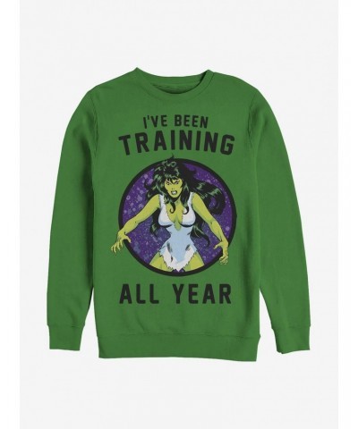 Marvel Hulk She-Hulk Vintage Training Crew Sweatshirt $13.58 Sweatshirts