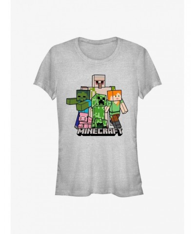 Minecraft Characters Girls T-Shirt $9.96 T-Shirts