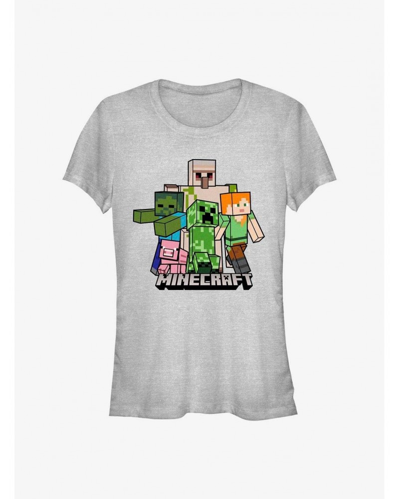 Minecraft Characters Girls T-Shirt $9.96 T-Shirts