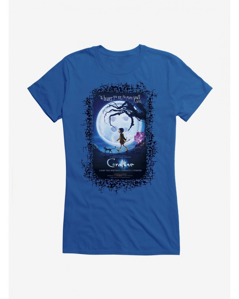 Coraline Moon Silhouette Poster Girls T-Shirt $9.71 T-Shirts