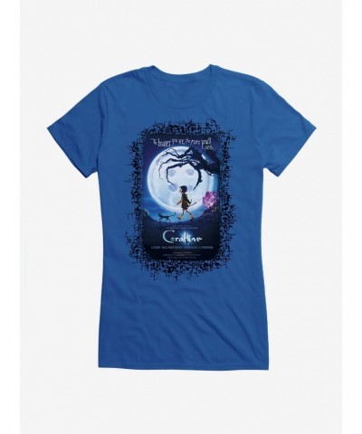 Coraline Moon Silhouette Poster Girls T-Shirt $9.71 T-Shirts