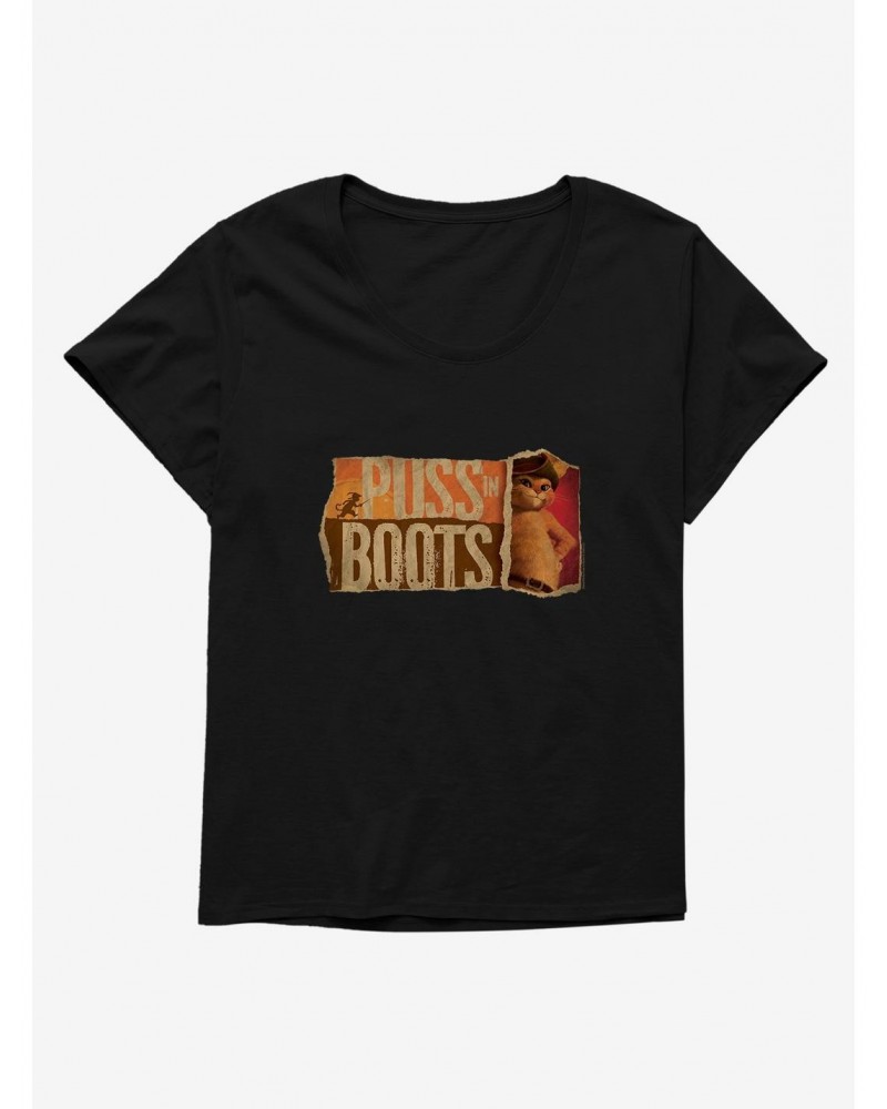 Puss In Boots Scrap Poster Girls T-Shirt Plus Size $7.89 T-Shirts