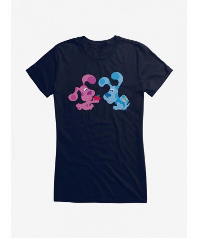 Blue's Clues Magenta And Blue Apple Girls T-Shirt $8.22 T-Shirts