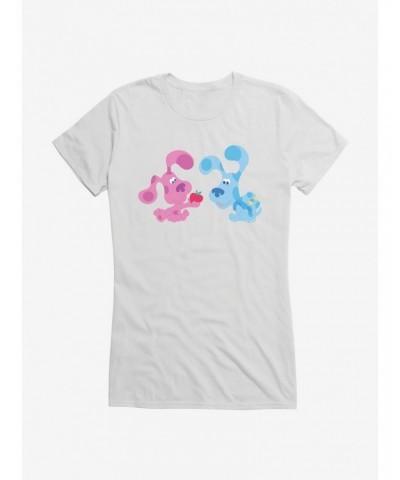 Blue's Clues Magenta And Blue Apple Girls T-Shirt $8.22 T-Shirts