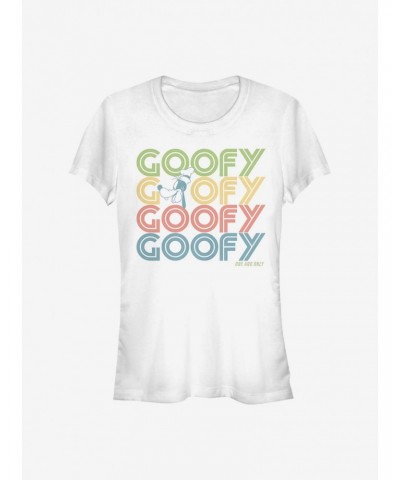 Disney Goofy Retro Stack Goofy Girls T-Shirt $9.16 T-Shirts